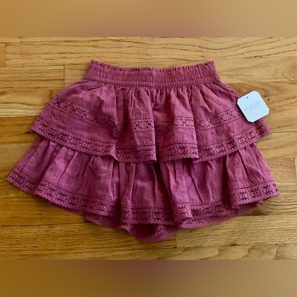 Brand New Altar’d State Winslow Rose Plum Skirt